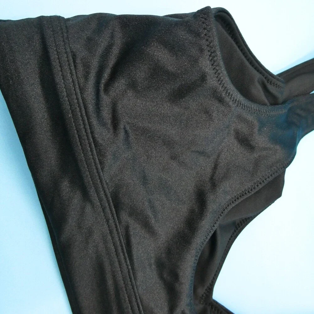 Victorias Secret Large Black Unlined Pullover Peek A Boo Bikini Top Swimwear New